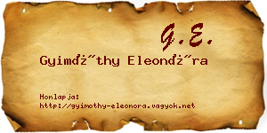 Gyimóthy Eleonóra névjegykártya